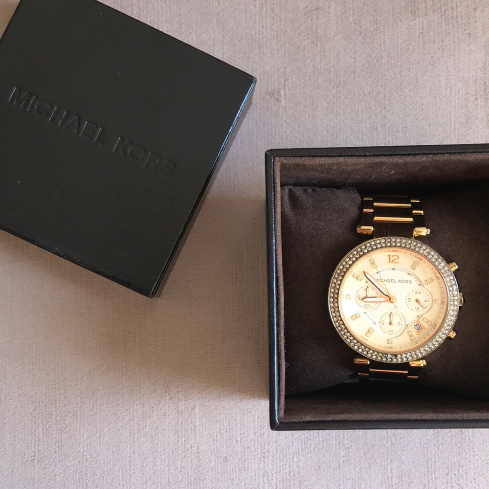 MICHAEL KORS Parker Gold-Tone Watch - Picture 1 of 8
